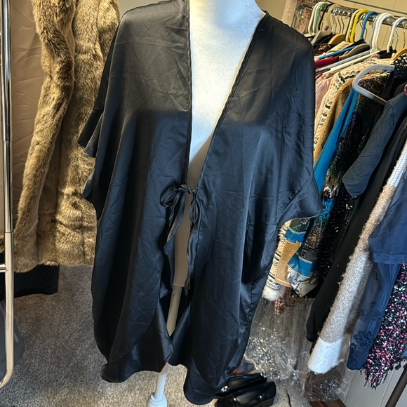 Victoria's Secret Accessories - Victoria’s Secret Love Black satin Cover up. One size. Always trendy